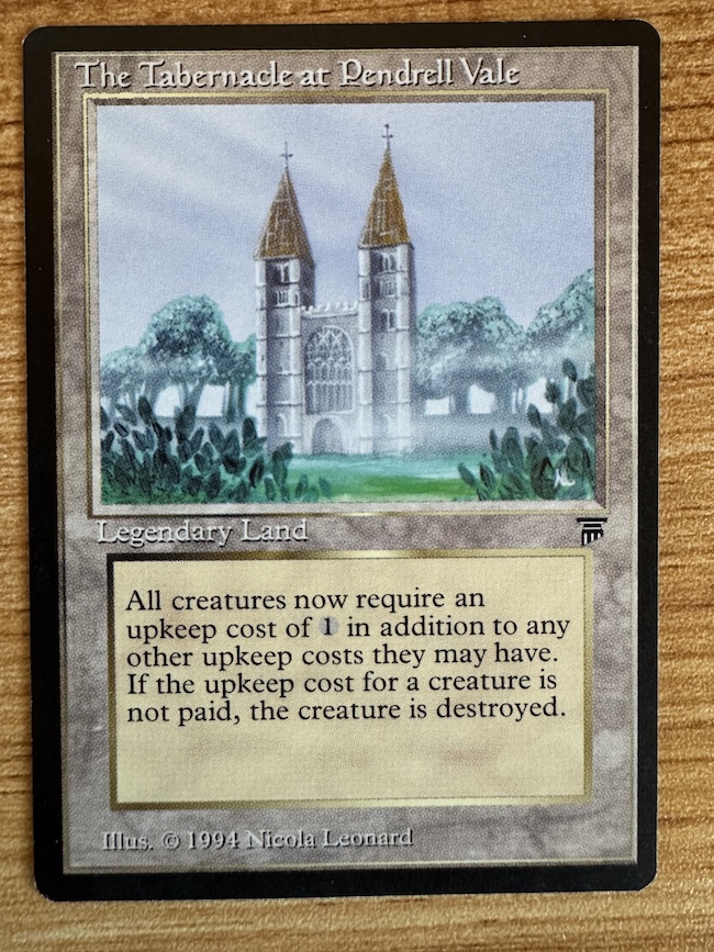 Albert's very own copy of the Tabernacle Legends MTG - NM